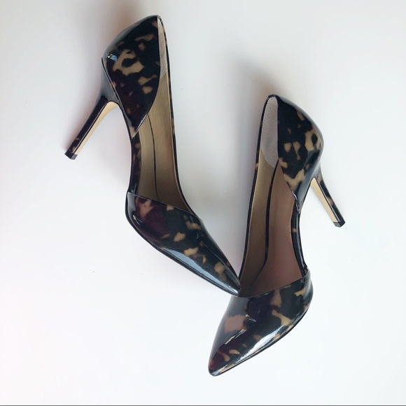 Ann Taylor Shoes - Ann Taylor Tortoiseshell Patent D’Orsay Pumps 7.5M